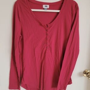 Old Navy Women's Fuchsia Long Sleeve Tee